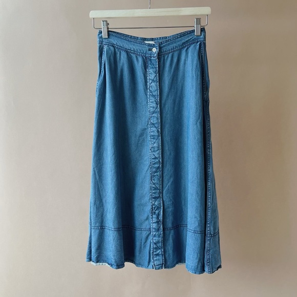 Midi Length Denim Skirt from Aritzia - Picture 1 of 4